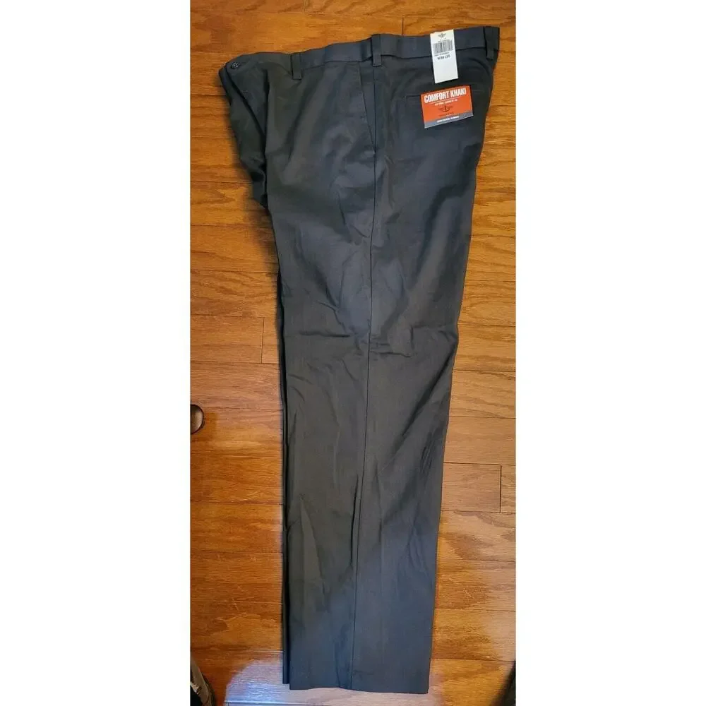 NWT Dockers Pants Mens Gray Flat Front Classic Fit Casual Size W38xL32